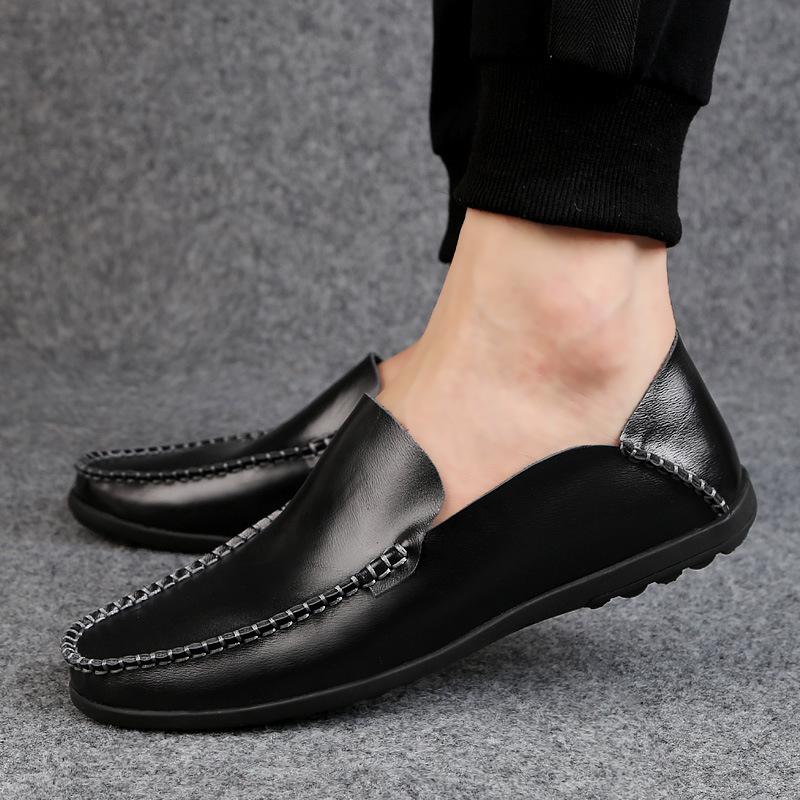 Fashion Men Loafers Shoes Soft Genuine Leather Slip-On Sneakers Male Casual Luxury Brand Spring Men Loafers Mocassin Zapatos Hombre