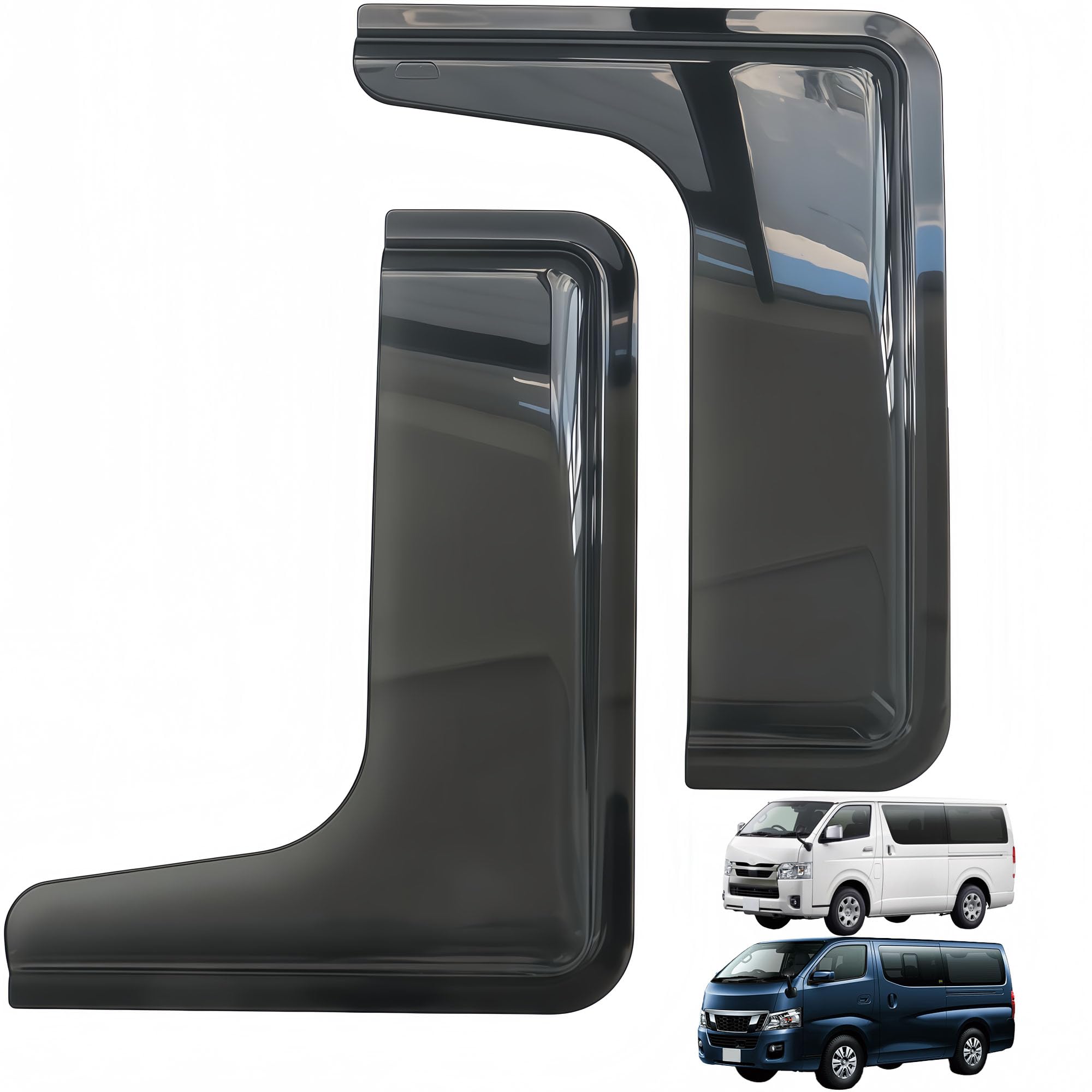 

SZJCARJP Side Visors for Small Compatible with NV350 E26 Toyota Hiace 200 Series Generation and August 2004 Strong Tape for Mud Sun and Rain Custom