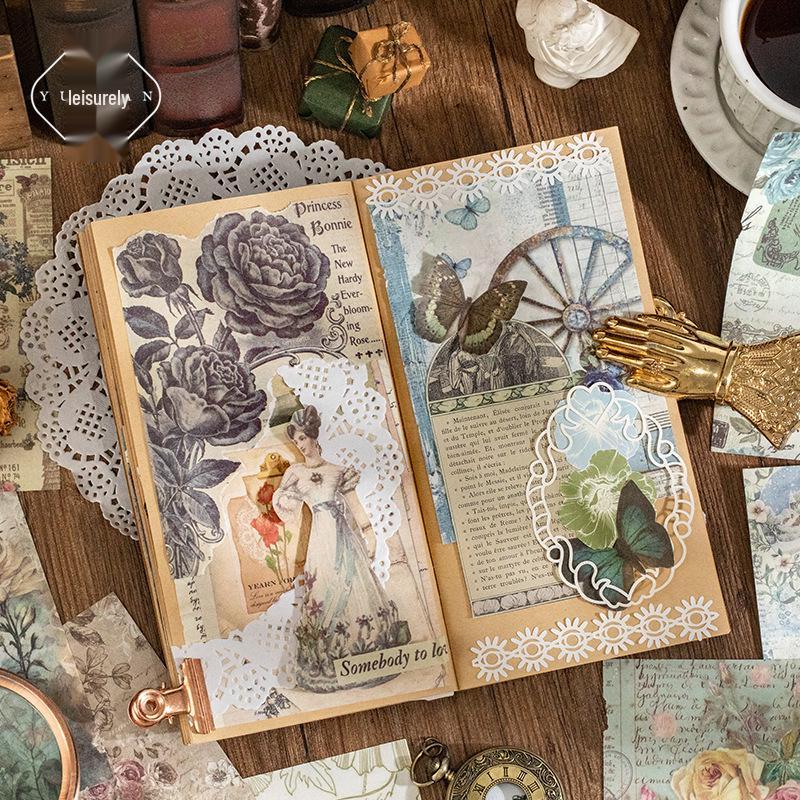 Yuxian Papier: Vergangene Erinnerungen Retro Reißbares Journal & DIY Wandcollage-Basis