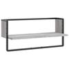 VidaXL Wall Shelf with Bar Sonoma Grey 65x25x30 Cm 836291