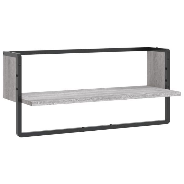 VidaXL Wall Shelf with Bar Sonoma Grey 65x25x30 Cm 836291