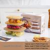ZISIZ Glass Food Storage Container Set with Bamboo Lids