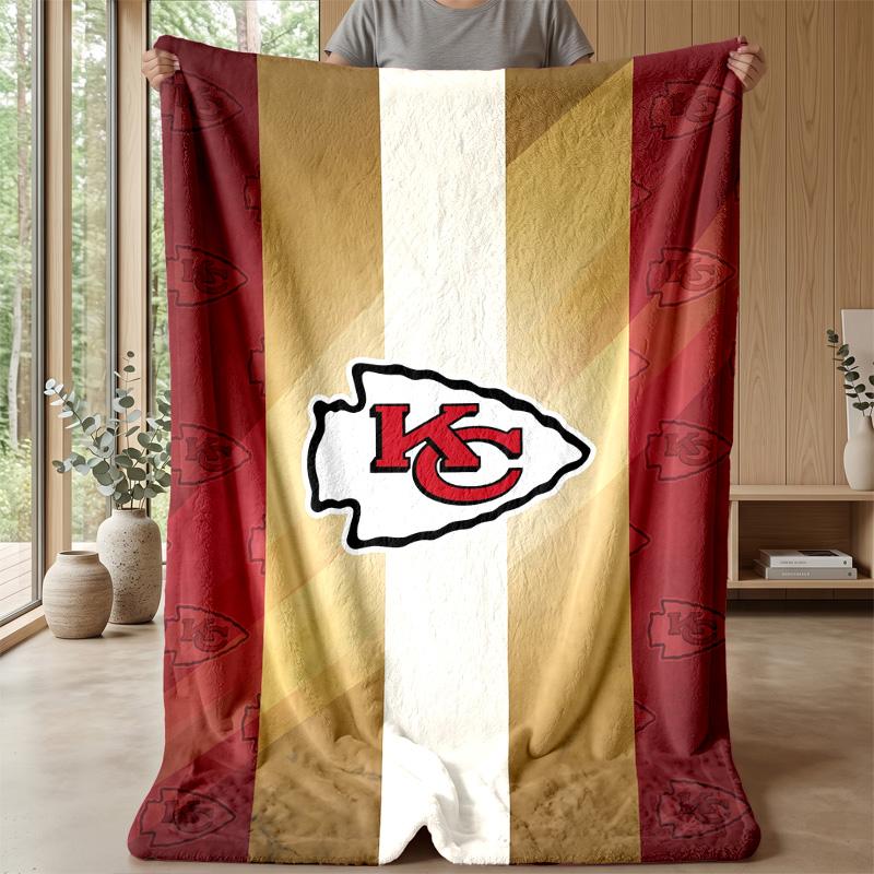 Coperta in Flanella Pile Kansas City Chiefs Coperta Calda e Accogliente per Divano Letto Viaggio Uso in Tutte le Stagioni