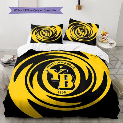 BVB Muster Bettwäsche, Steppbett Set Bettbezug Kissenbezug Zuhause Geburtstagsgeschenk (1 Bettbezug + 2 Kissenbezüge, ohne Füllung)