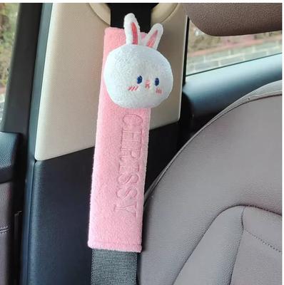 Universal Car Cartoon Soft Seat Belt Cover Auto Seat Belt Covers Plush Safety Belt Shoulder Protection Auto Interior Accessories