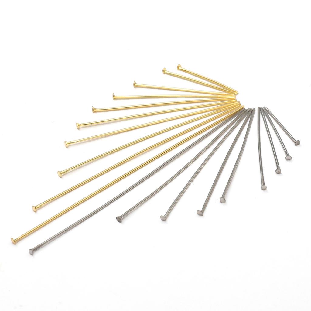 50/100Pcs Stainless Steel T-Shape Needle Charm Accessories For DIY Necklace Bracelet Jewelry Making