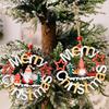 Unique Circular Wooden Christmas Hanging Decor Round Letter Plaque Ideal For Holiday Celebrations