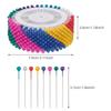 480PCS Garment Fitting Pin Colorful Positioning Pin Pearl Head Large Size Dressmaker Pin Shaping Pearl Pin Sewing