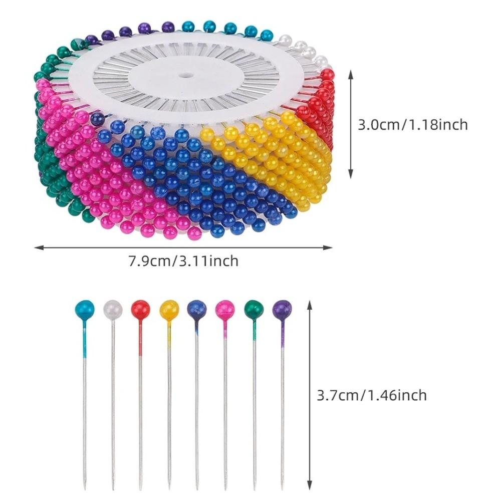480PCS Garment Fitting Pin Colorful Positioning Pin Pearl Head Large Size Dressmaker Pin Shaping Pearl Pin Sewing