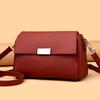 Genuine Cowhide Crossbody Bag for Women Monochromatic Shoulder Bag Luxury Feminine Messenger Tote