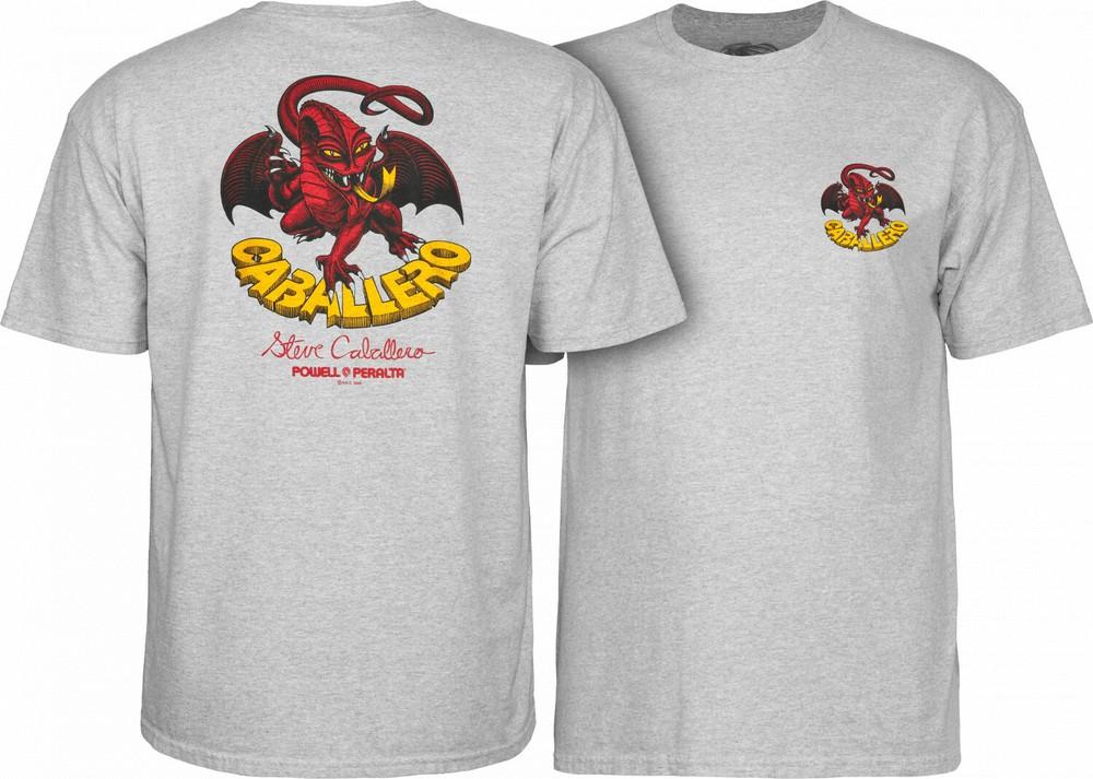 Powell Peralta Steve Caballero RED DRAGON II Skateboard T Shirt ASH GREY Unisex T-Shirt S