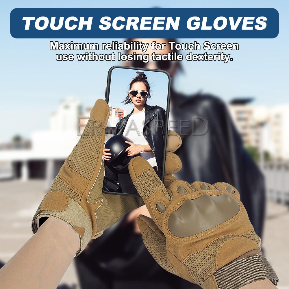Military Tactical Gloves Men's Touchscreen Motorcycle Gloves Sports Protective MTB Riding Racing Motocross Gloves Full