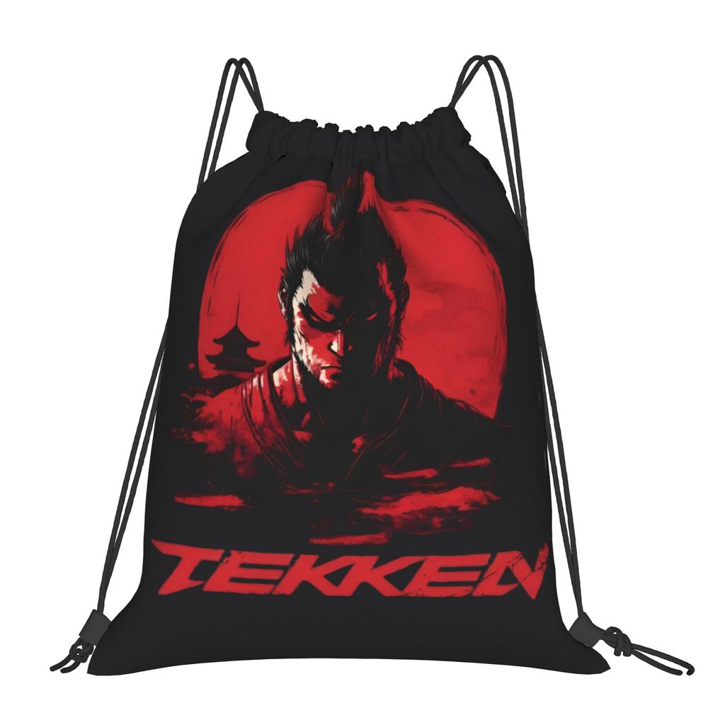 Custom T-Tekkenes Drawstring Bag Women Men Lightweight Beat 'em Up Sports Gym Storage Backpack