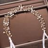Crystal Pearl Headband Tiaras Flower Headpiece Hair Vine Women Hair Jewelry Bridal Hair Accessories Bridal Headpiece Hairband