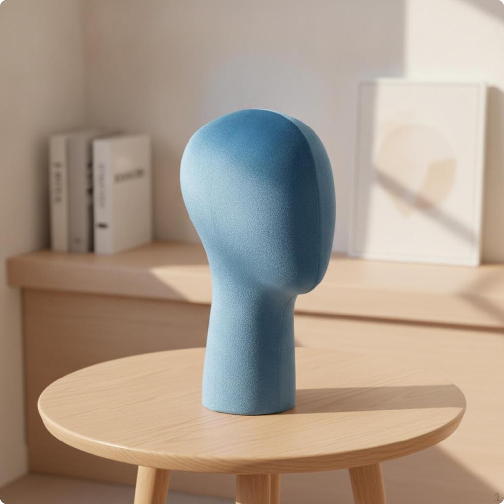 Mannequin Head with Bust Velvet Flocked Soft for Retail Counters