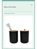 Essential Bathroom Set: Tooth Cup, Toothbrush & Toothpaste Dispenser, Cotton Swab Box, and Tray