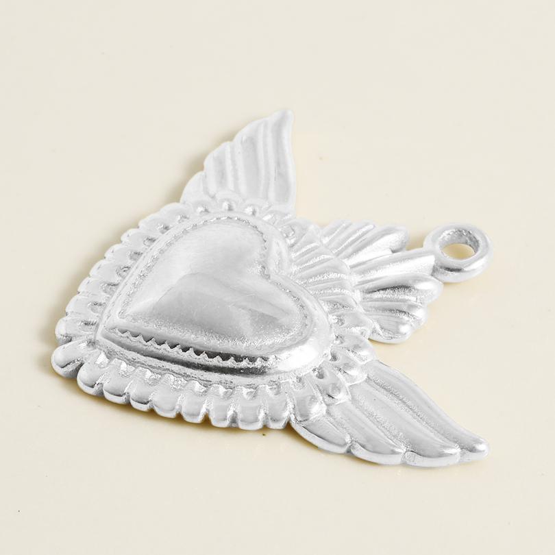 6pcs High Quality Assorted Stainless Steel Heart Charms For Jewelry Making Bracelets Keychain Pendant DIY Women Men Pendant Bulk