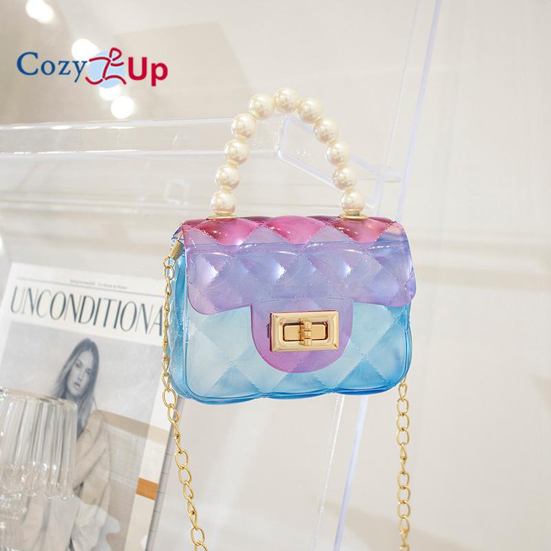 Cozy Up Transparent Jelly Bag Pearl Women's Handbag Candy Color Crossbody Bag