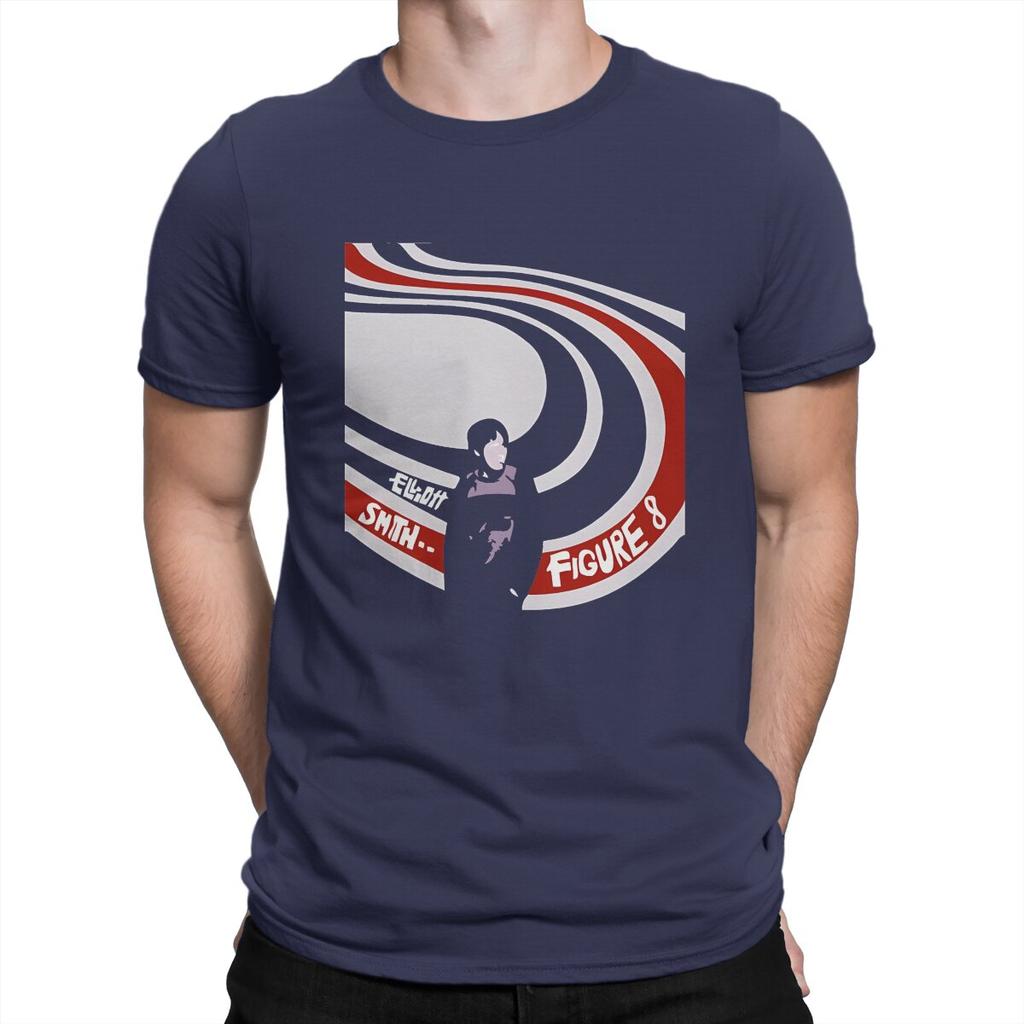 Figure Eight Men T Shirts Elliott Smith Leisure Tee Shirt Short Sleeve Round Collar T-Shirts Cotton 4XL 5XL Clothing