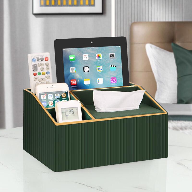 Multi-functional Leather Tissue Box