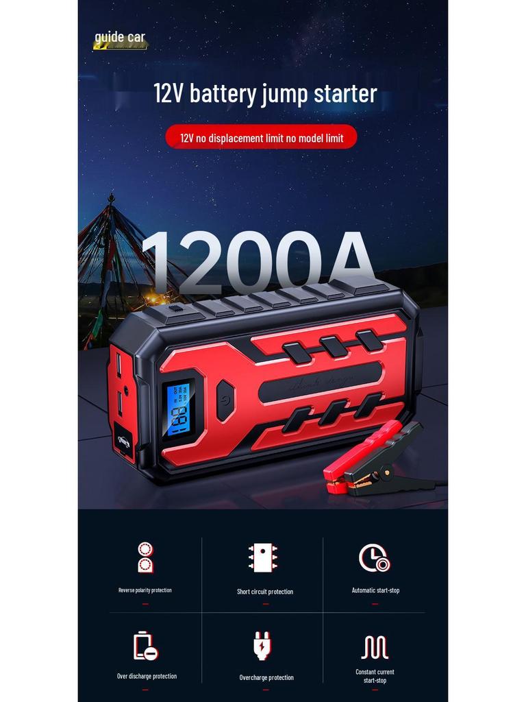 High-Capacity Multifunctional Car Emergency Jump Starter
