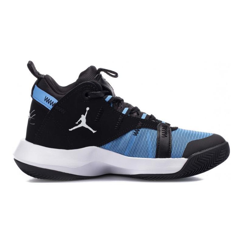Jordan Jumpman 2020 Vintage Cushioning, Wear Resistant Mid Top Children's Basketball Shoes Blue Black BQ3451-400