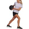 adidas T Shirts Women's Light Purple Crew Neck Moderate Straight Fit HI3969