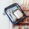 1Pcs Headphone Data Cable PVC Clear Storage Bag Waterproof Large Capacity Toiletry Bag Multi-functional Hard Shell Organizer!