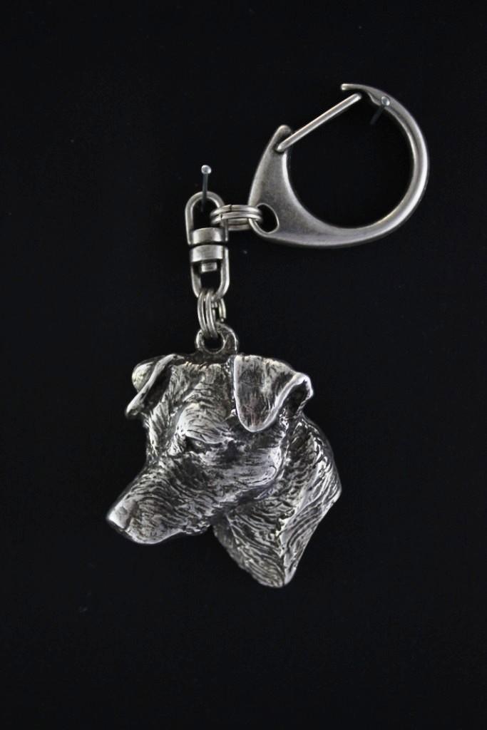 Jack Russell Terrier - Silver-plated Key Ring with Dog, Handbag Decoration, Backpack Pendant by Art-Dog Brand