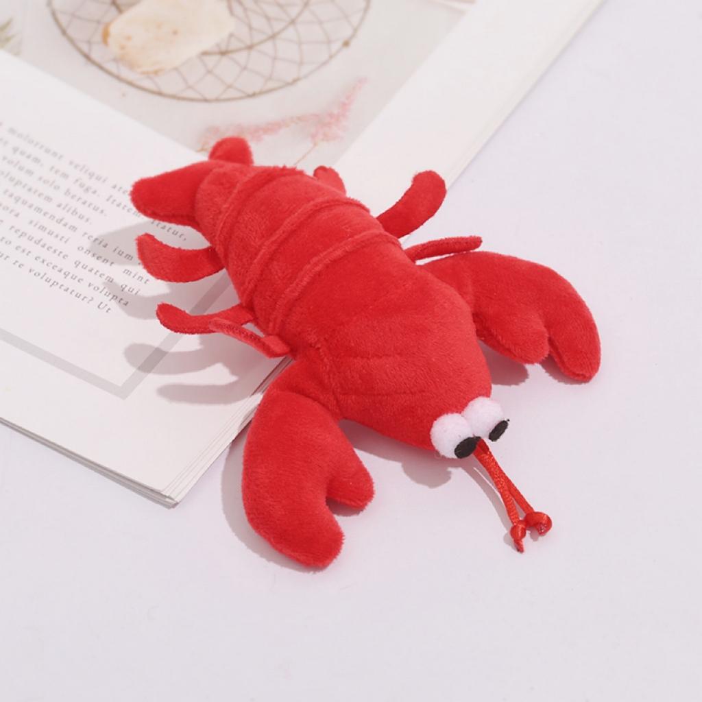 Cute Red Crab Plush Keychain Cartoon Lobster Doll Bag Pendant Charm Gift