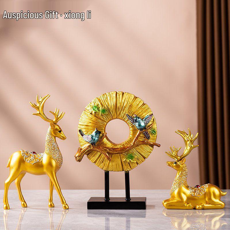 Creative Deer Ornament for Home Decor - Perfect for Living Room, Wine Cabinet, TV Stand, or Entryway Display