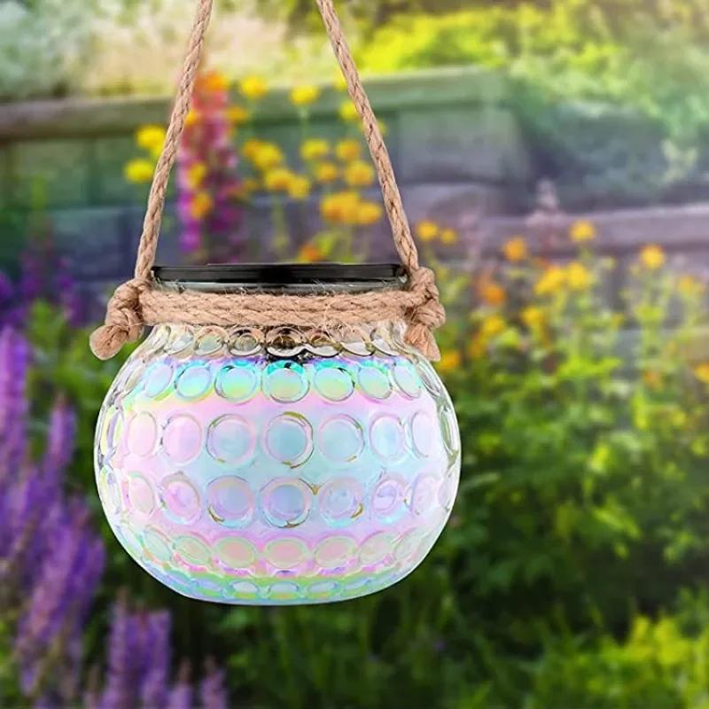 

Creative Solar Powered LED Glass Jar Lamp Outdoor Courtyard Crack Decoration Ambient Atmosphere Lighting