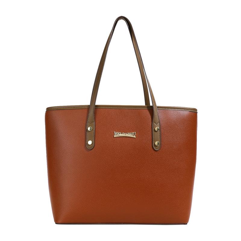 

Commuter female true pitot extra large bag new work women s briefcase versatile shoulder armpit bag коричневый