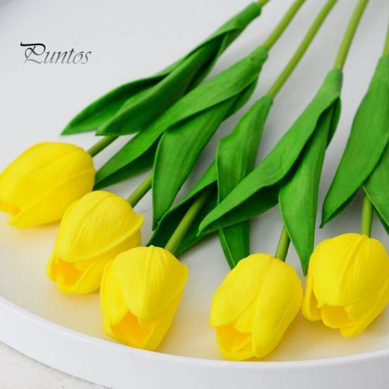 Tulipán artificial realista, reutilizable, colorido, flor falsa, para bodas, fiestas, interiores, hogar, oficina, mesa, centro de mesa, decoración con flores artificiales