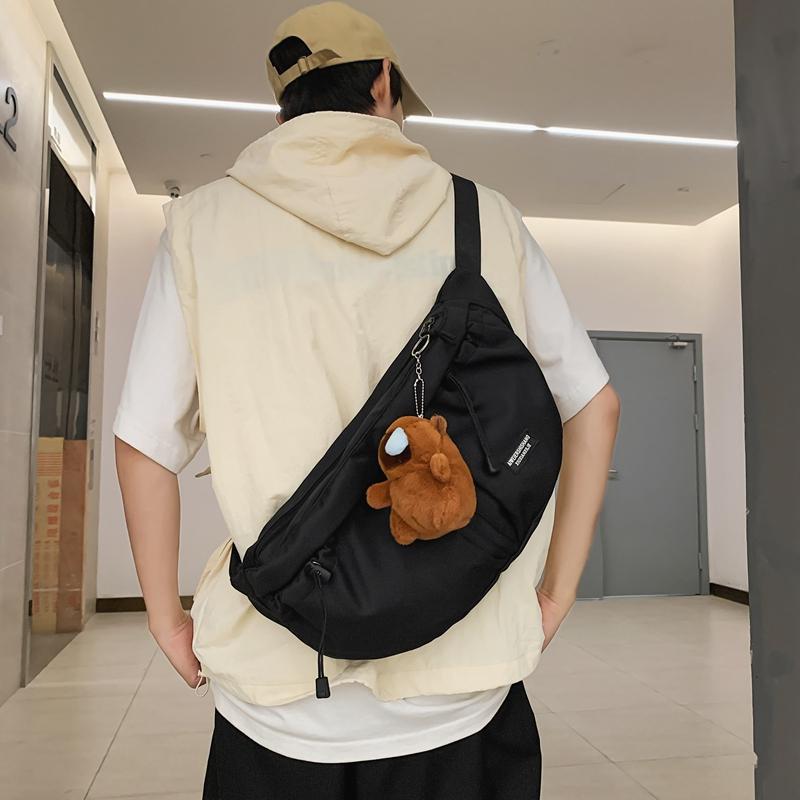 Crossbody-veske Sportsveske for menn med stor kapasitet brystveske for kvinner