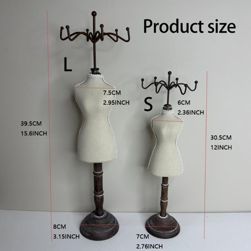 Velvets Covered Wood Jewelry Display Stand with Elegant Design Suitable for Secure Necklace and Bracelet Exhibition