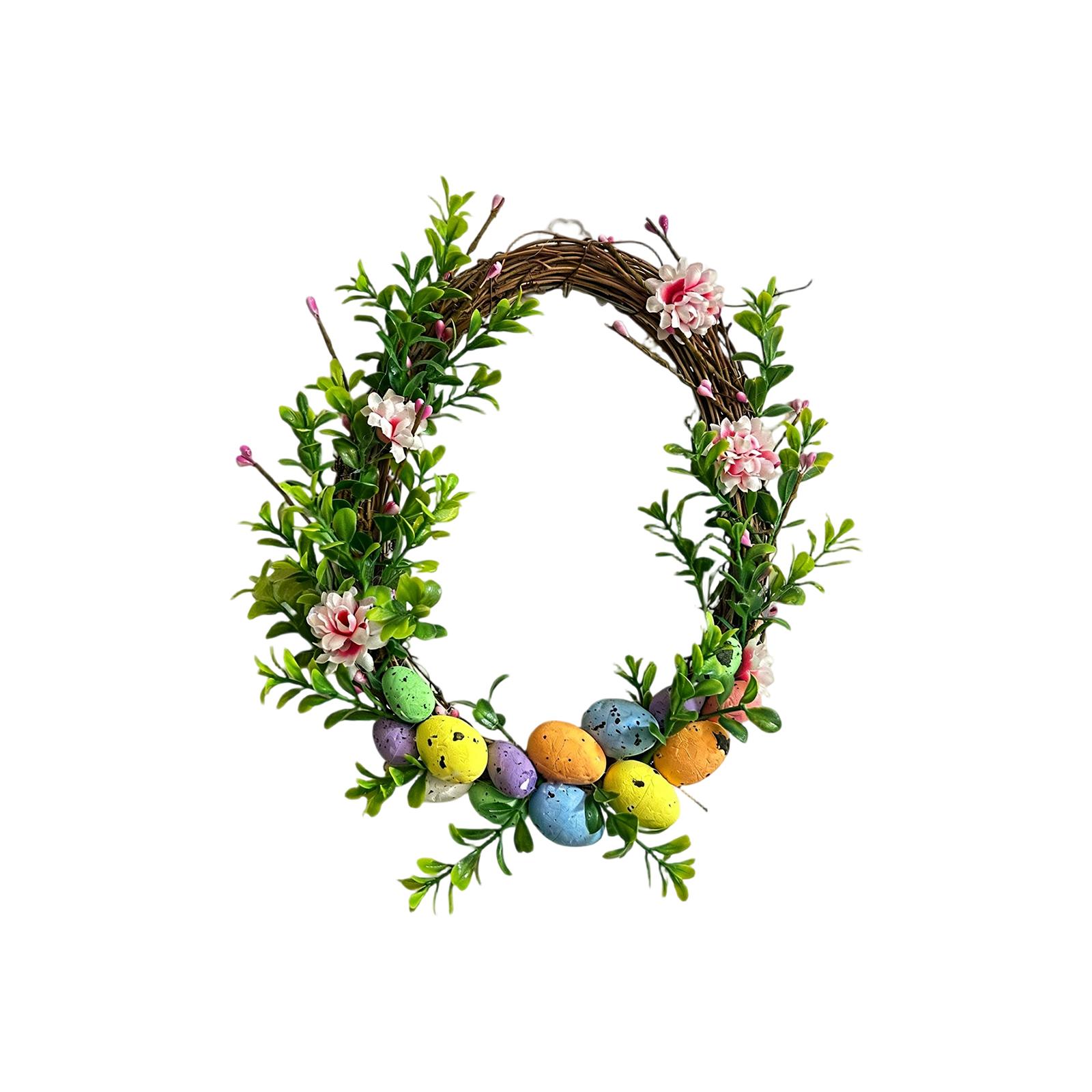

Natural Feel Artificial Easter Decorative Wreath, Green