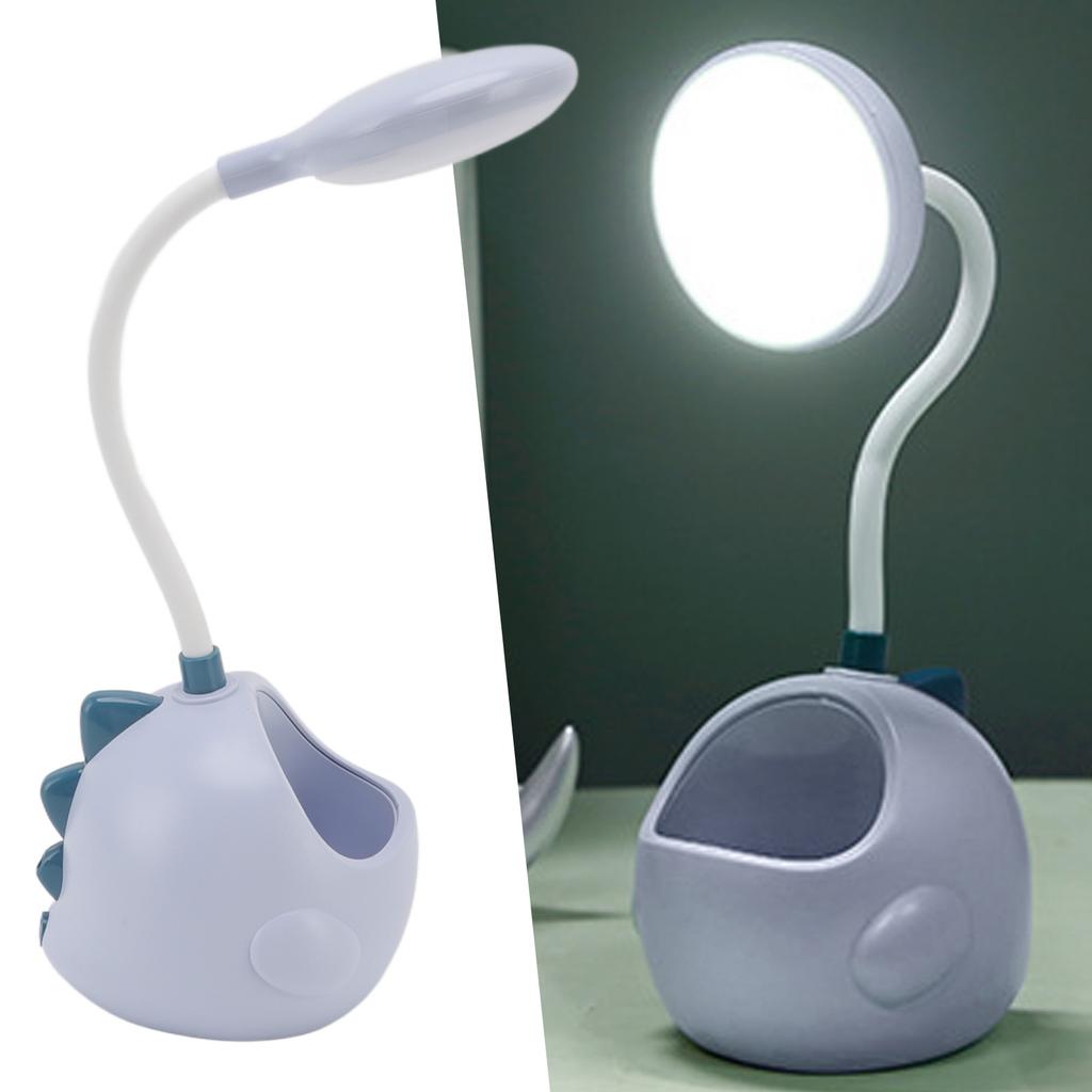 Small Desk Light with Pen Holder Comfortable Decorative Practical No Noise LED USB Small Table Lamp