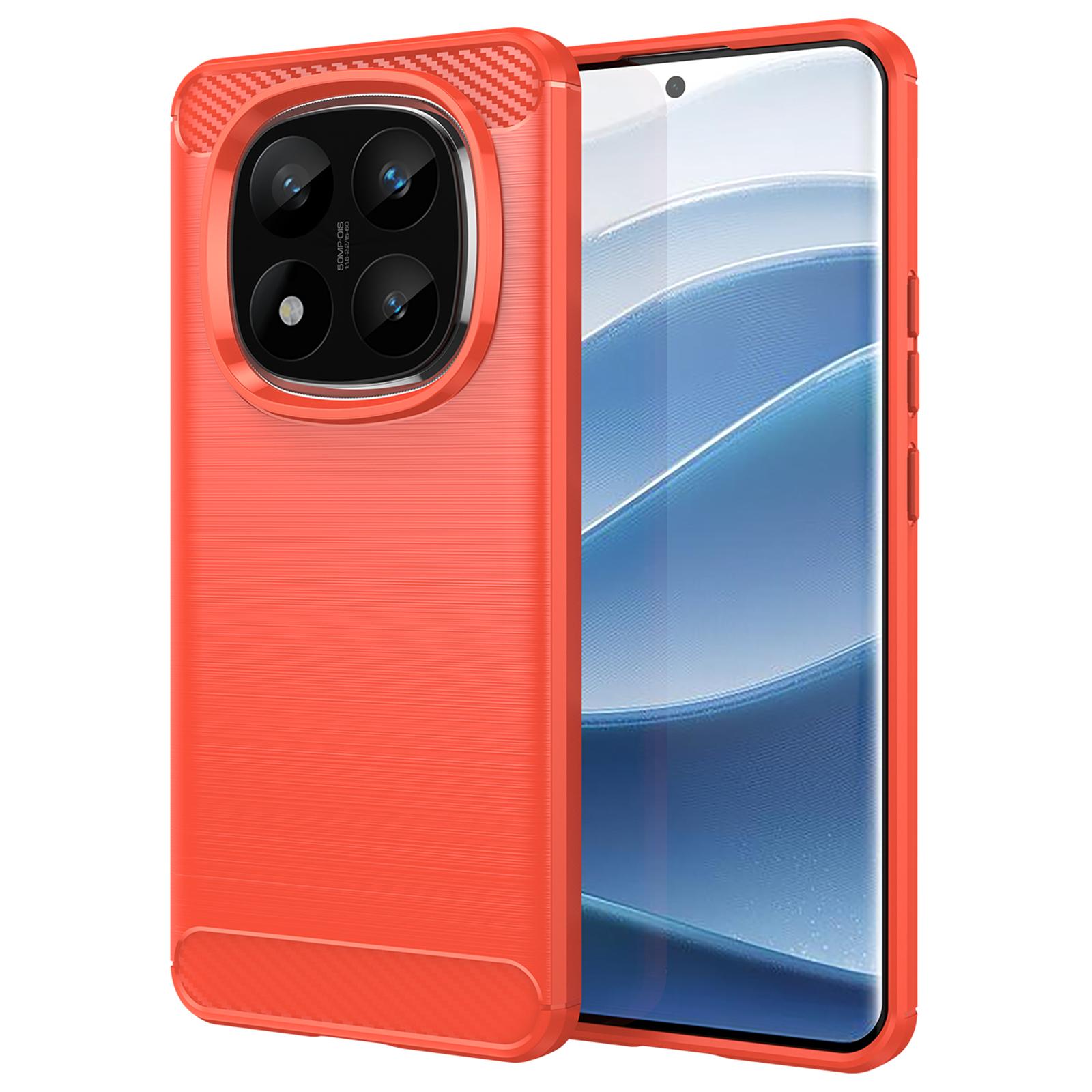 Для Xiaomi Redmi Note 14 Pro+ 5G Чехол Текстура углеродного волокна ТПУ Матовый Чехол для телефона B