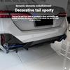 1 Pair Bright Black Car Rear Bumper Protector Spoiler Lip Splitter Trim For BMW 5 Series I5 G60 2024  Body Guard Kit Accessories