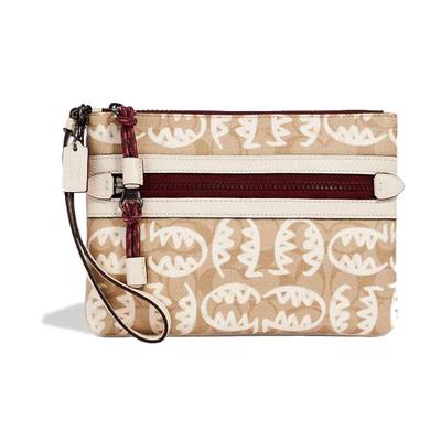 Clutch Bag GUANGYuan Gallery 24 Guangyu Co-branded Limited Edition Classic Old Flower Little Monster Graffiti Printed Zipper Canvas with Leather