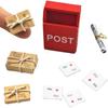 KEPKKU Christmas Elf Decor Accessories Set, 1:12 Scale Miniature Elf Mailbox/Newspaper/Envelopes, 9Pcs Mini Dollhouse Christmas Door Decor