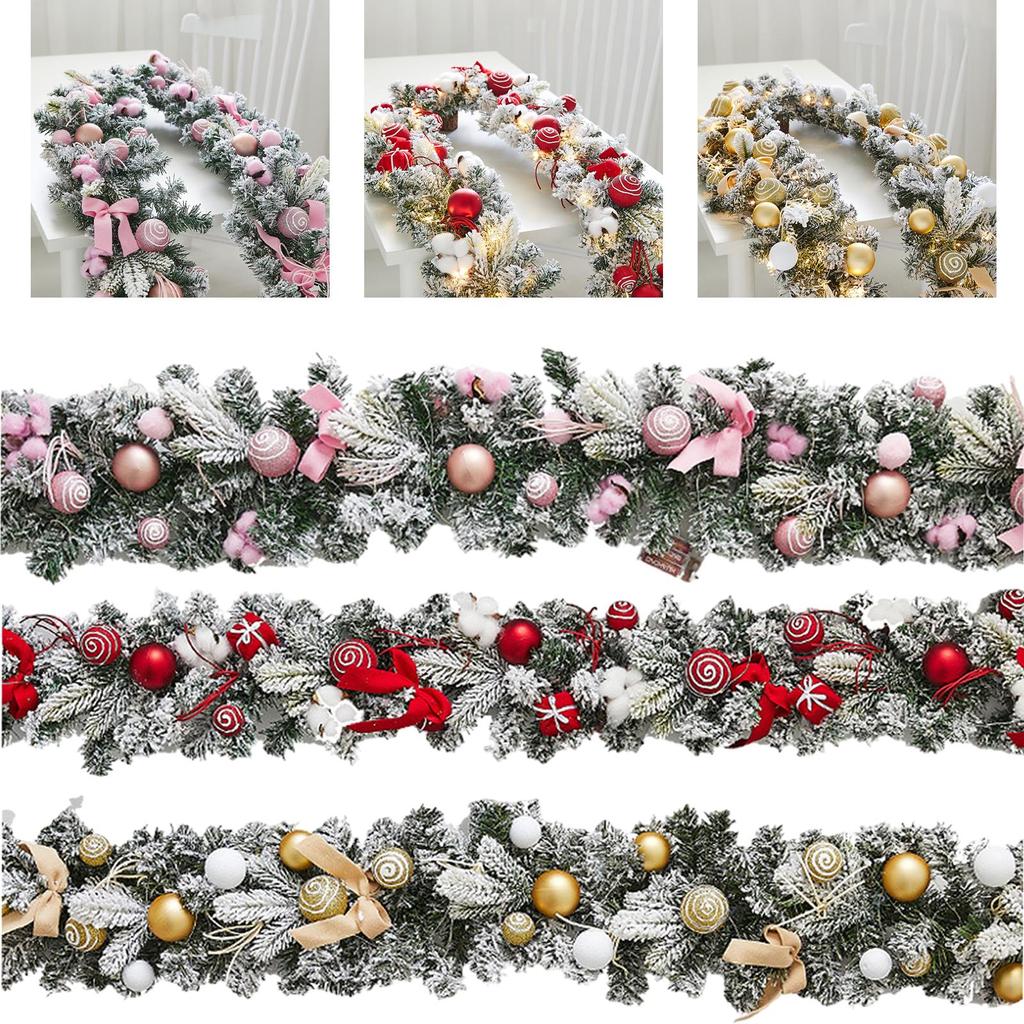 Rattan DIY Decor Decoration Gift Artificial Christmas Wreath 1.8M for Porches