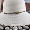 Spring and summer fashion lace edge dome straw hat women wide brim outdoor sun protection shade straw bucket hat