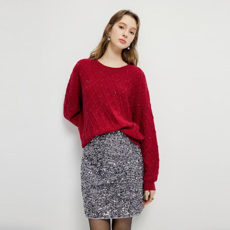 

Qiushui Yiren Women s Casual Round Neck Knit Sweater M