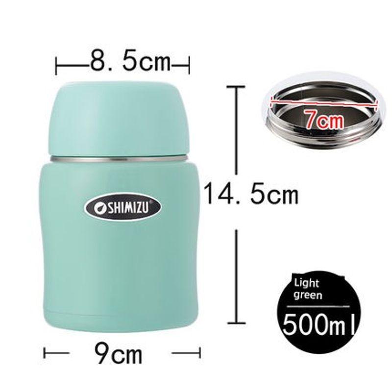 

Clear Water Stainless Steel Braised Cup Portable Water Cup Vacuum Stewpot Stewing Pot Large Capacity Vacuum Cup Lunch Box Mint Green