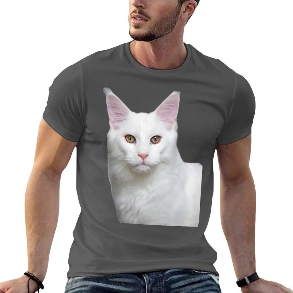 Maine Coon Cat TSHIRT TShirt Gym Wear Breathable Short Sleeve Tee