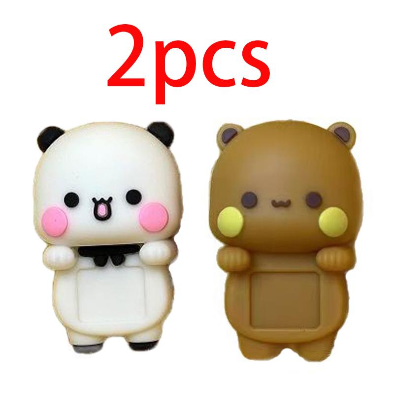 

Popular 2 Pcs Latest Panda Bubu And Dudu Plaything Doll Cute Animation Panda Bear Doll Mobile Phone Display Screen Decorative Doll Couple Gifts