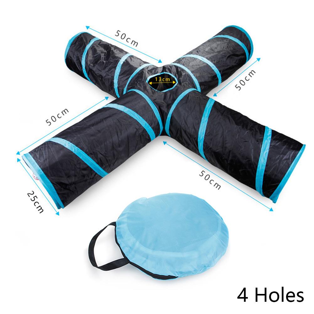 2-5-way Collapsible Cat Tunnel Tube Indoor Kitten Tunnel Toy Pet Self-entertainment Toy Puppy Peek Hole Rabbit Hamster Toys