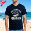 Mundharmonika Musik Zitat Design Unisex Baumwoll T-Shirt Lässige Sommer Strandkleidung Für Männer Und Frauen Mit Lustigem Humor Statement